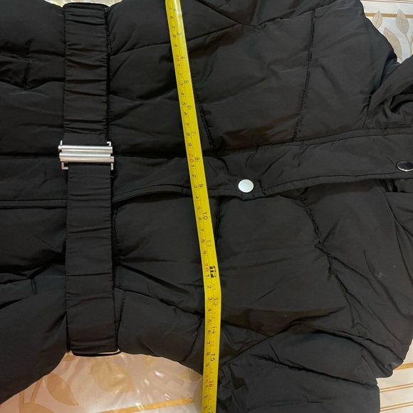 PRIMARK® Kids Girls 10- 11YRS / 146CM Coat/ Jacket Hoodie Black Belt - Picture 5 of 7